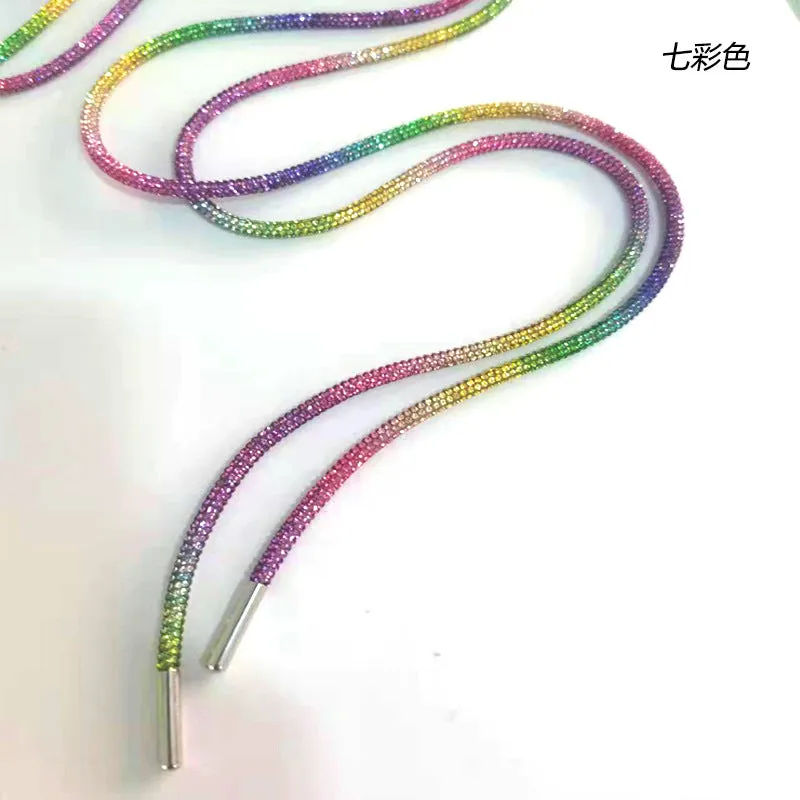 100cm, 120cm, 140cm, 160cm Colorful Water Drill Shoe Laces for Sports and Leisure Shoes