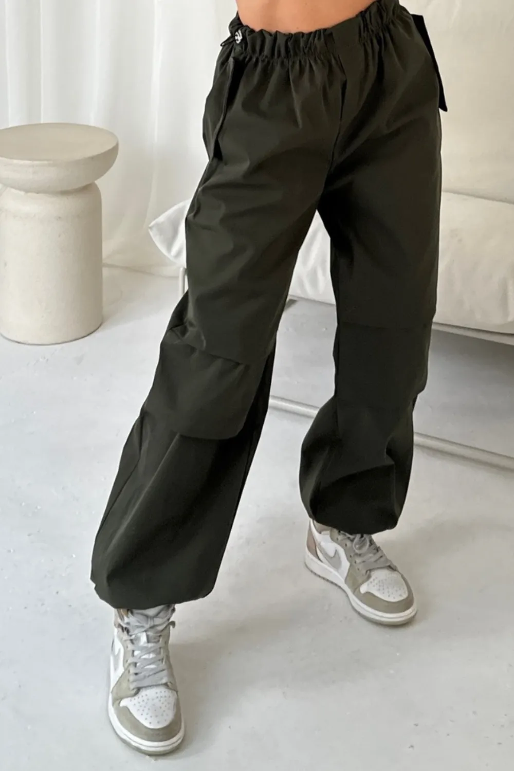 Adele green cargo trousers