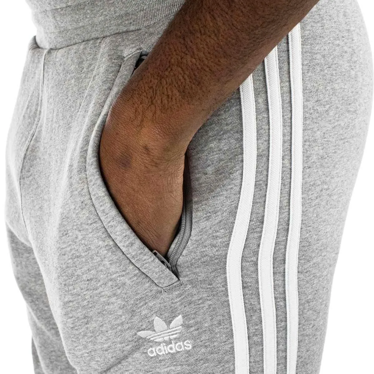 Adidas 3-Stripes Pant Jogging Hose GN3530 - hellgrau meliert-weiss