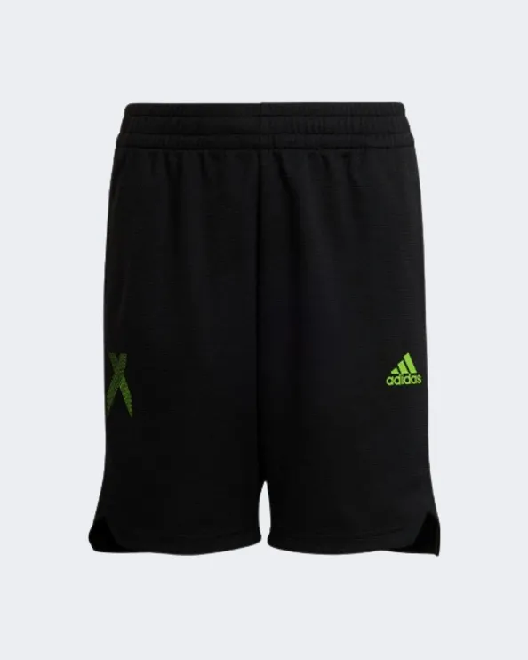 Adidas Football-Inspired X Boys Training Short Black/Green Hg6786