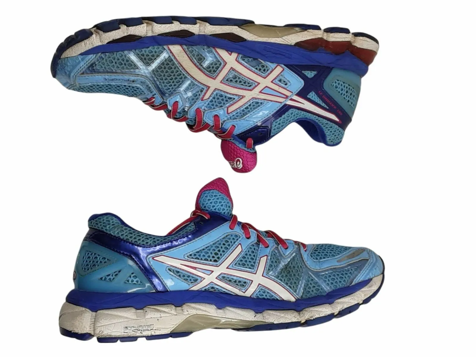 Asics Gel Kayano 21 Blue/Purple Running Shoes Women's (Size: 9.5) T4H7N