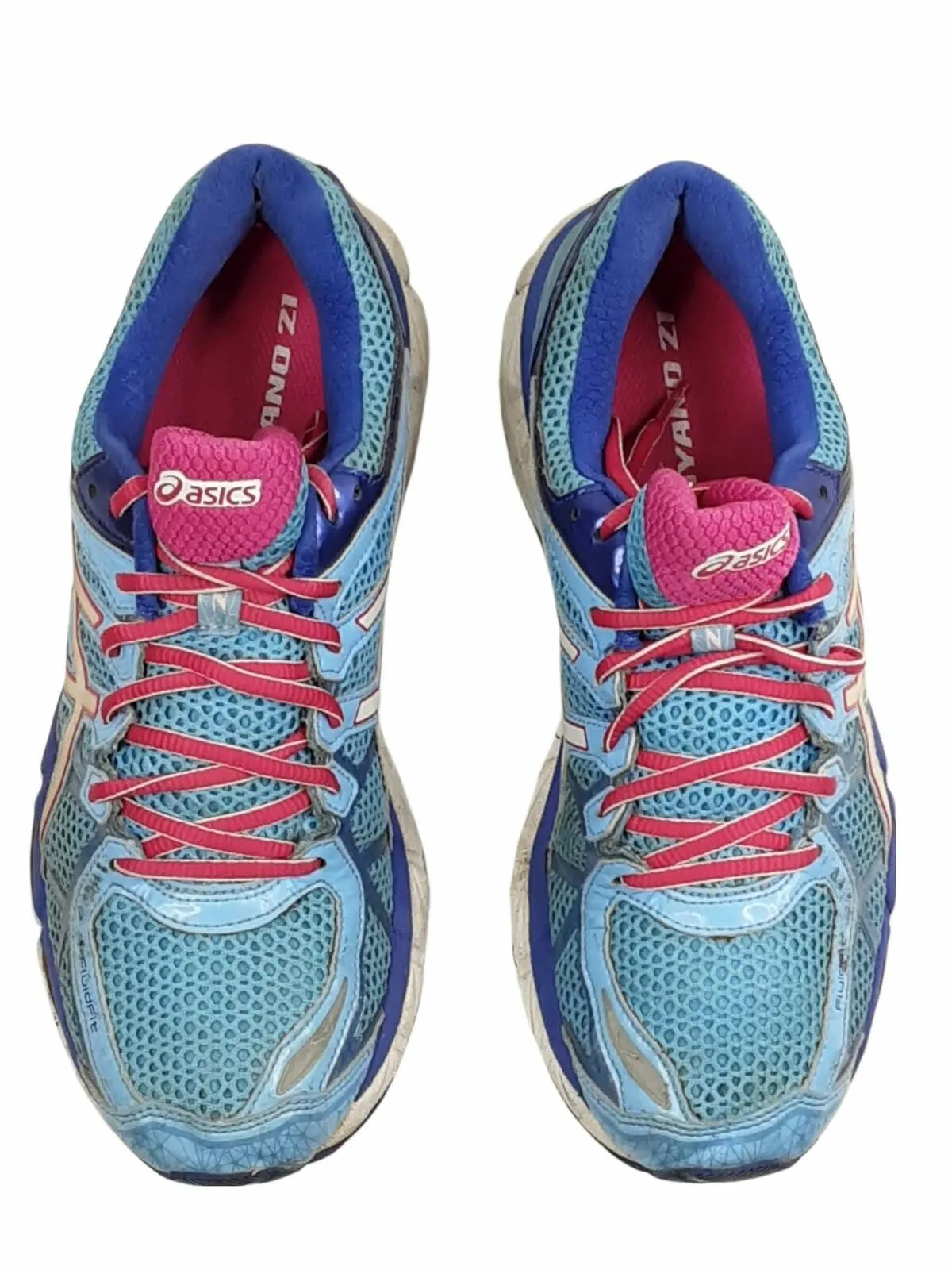 Asics Gel Kayano 21 Blue/Purple Running Shoes Women's (Size: 9.5) T4H7N