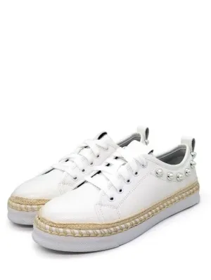 Attractive  Lace Up Sewing Platform Sneakers