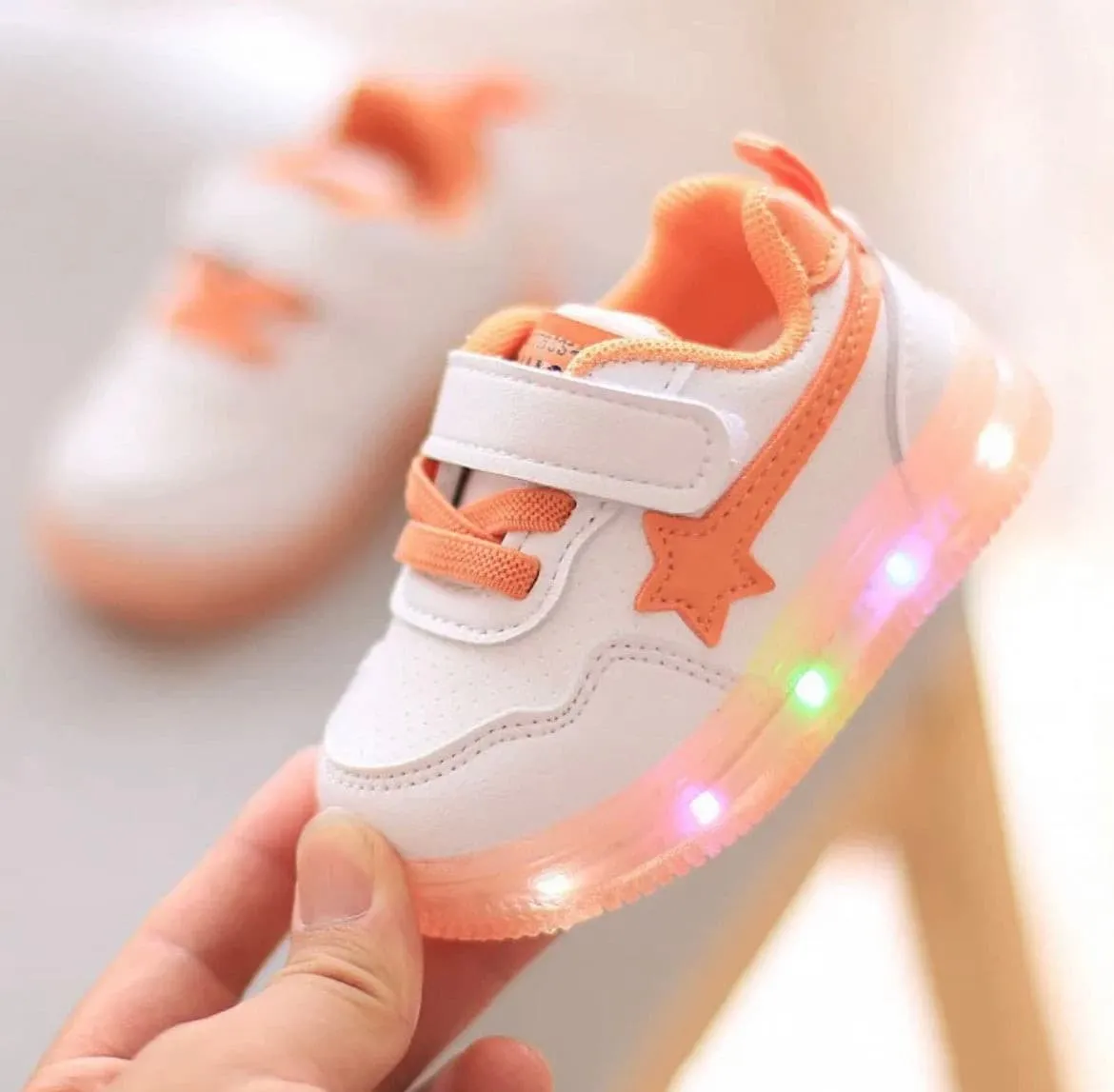 Baby Led Sneakers - Orange