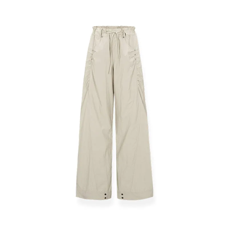 Beige Fabric Protector Jogging Pants