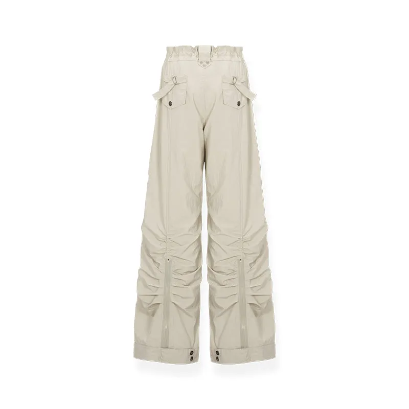 Beige Fabric Protector Jogging Pants