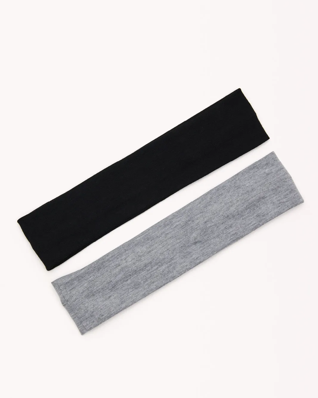 BELLA HEADBAND 2 PACK - BLACK-GREY MELANGE