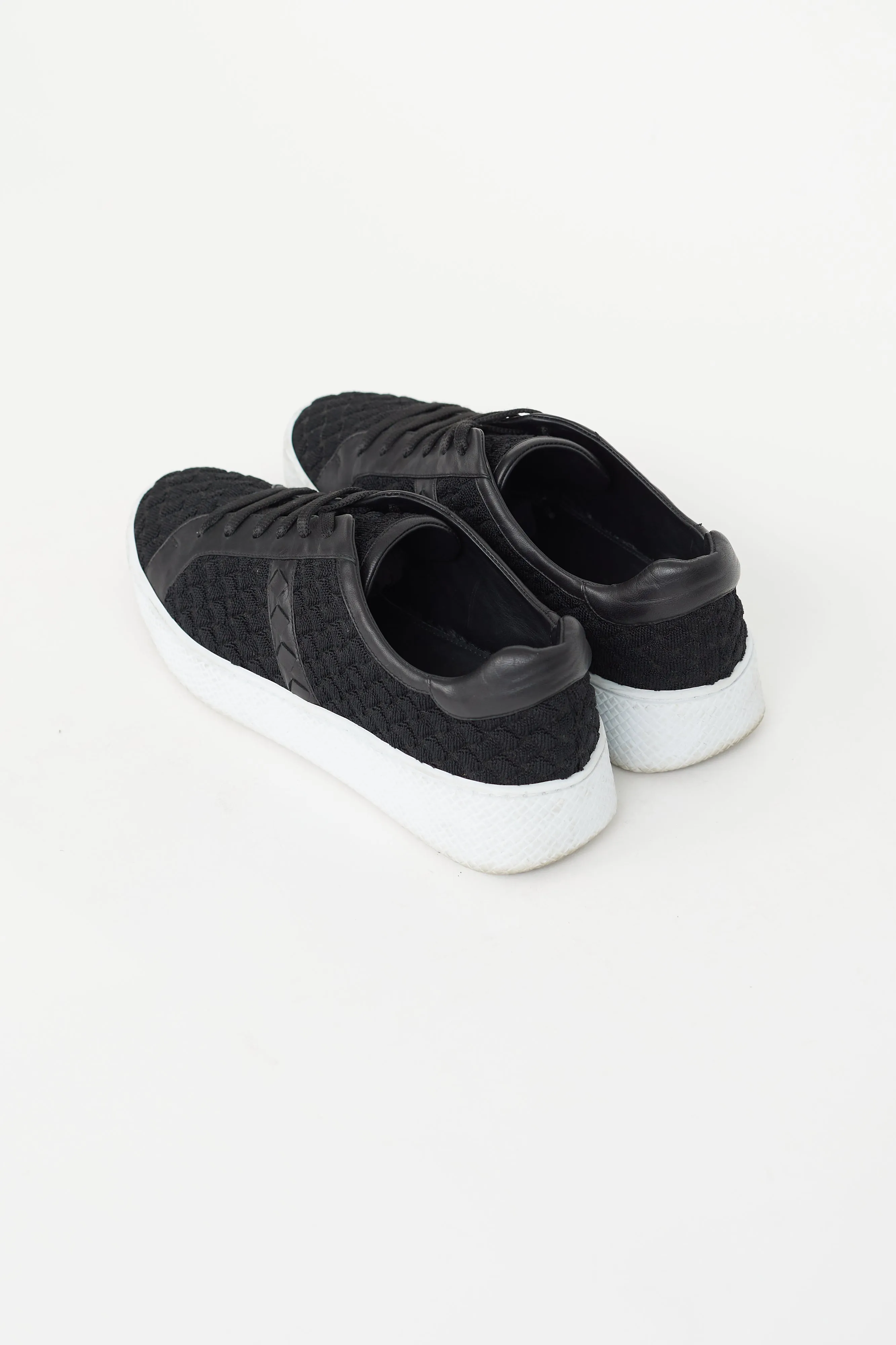 Black & White Quilted Platform Sneaker