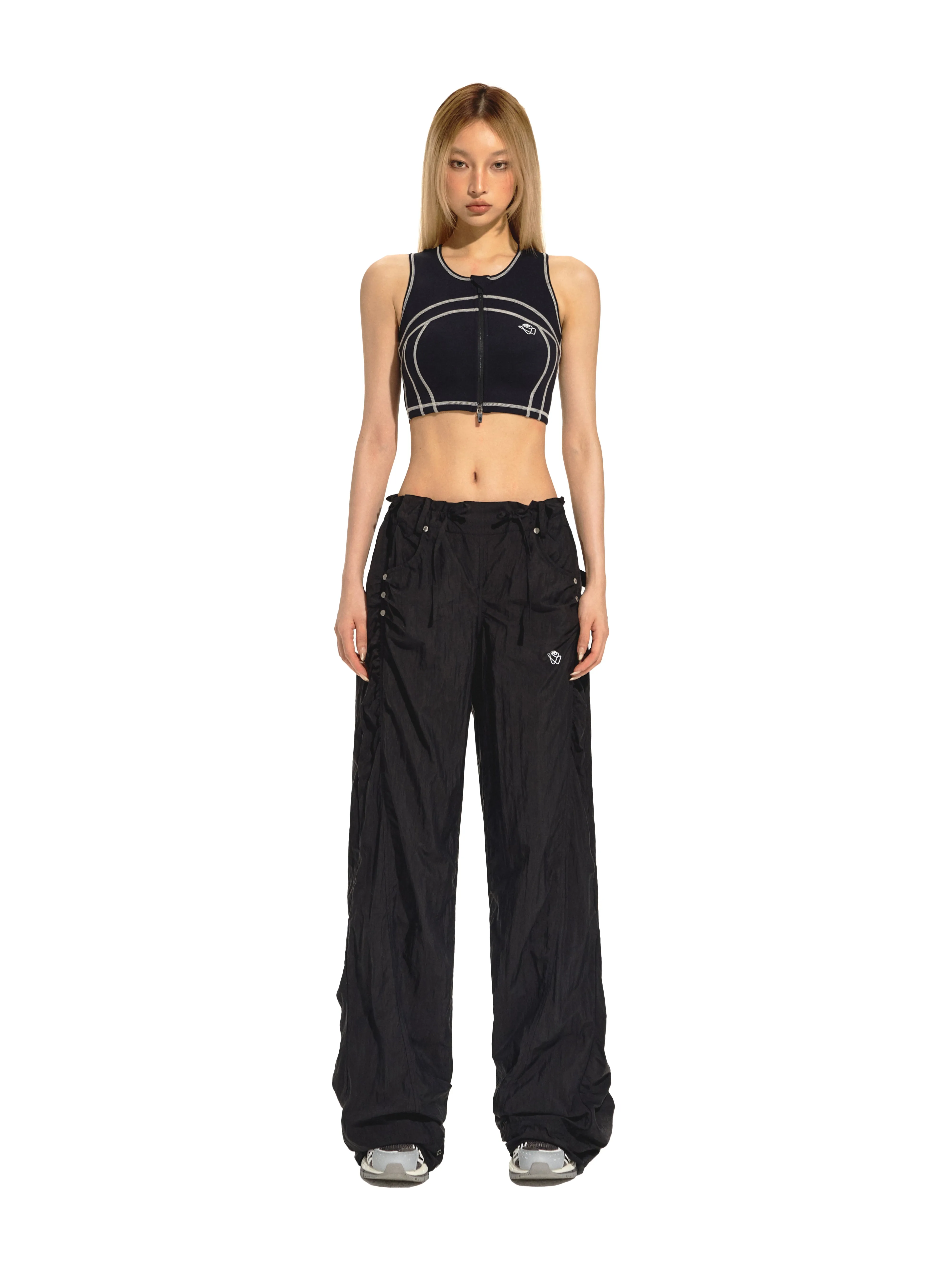 Black Fabric Protector Jogging Pants