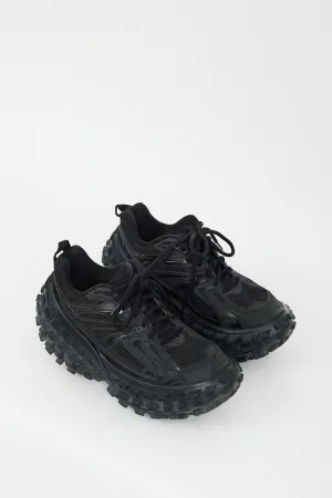 Black Leather Bouncer Platform Sneaker