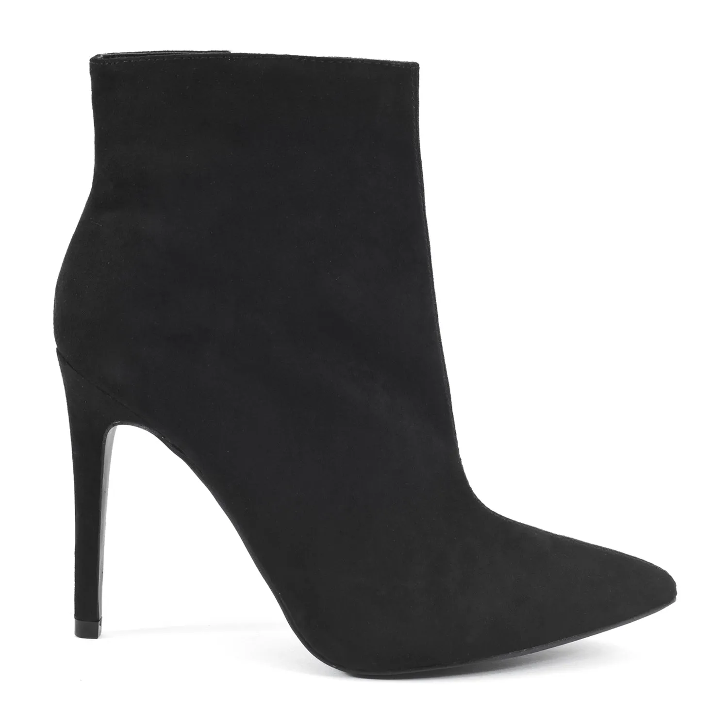 Black Stilleto Pointed Toe Ankle Boots