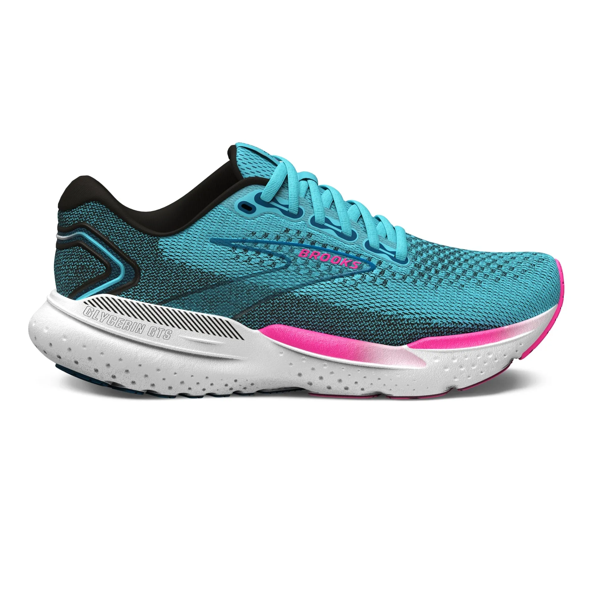 Brooks Womens Trainer Glycerin GTS 21 Moroccan Blue/Aqua/Pink