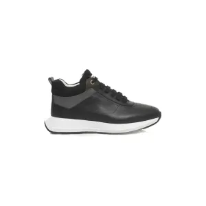 Cerruti 1881 Black Leather Women Sneaker