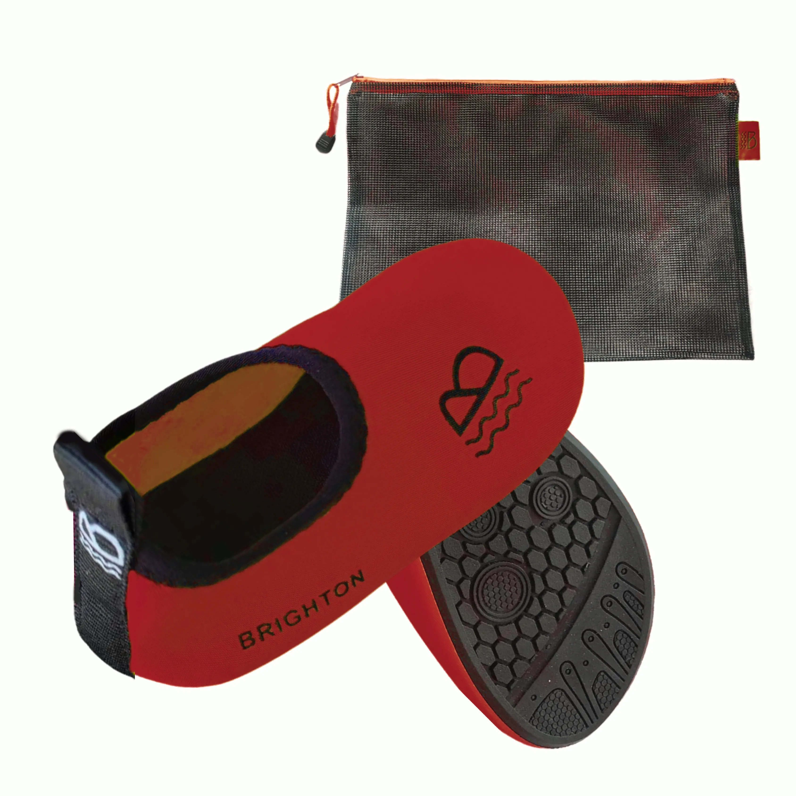 Children's Lifeguard Red Water Shoes & Mesh Bag