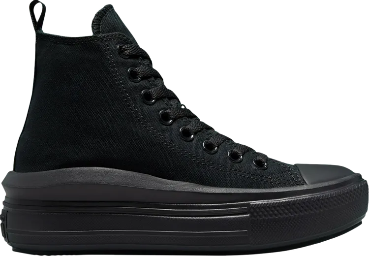 Converse Chuck Taylor All Star Move Platform GS Sneakers Black Dark Smoke Grey, black