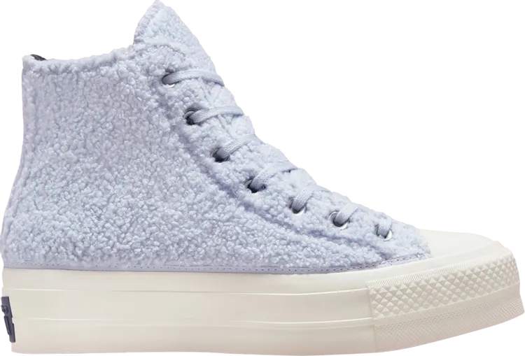 Converse Wmns Chuck Taylor All Star Platform High Cozy Sherpa Sneakers - Ghost, Purple