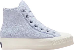 Converse Wmns Chuck Taylor All Star Platform High Cozy Sherpa Sneakers - Ghost, Purple