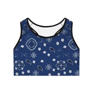 Crowgodshi Designer Blue Colors Sports Bra