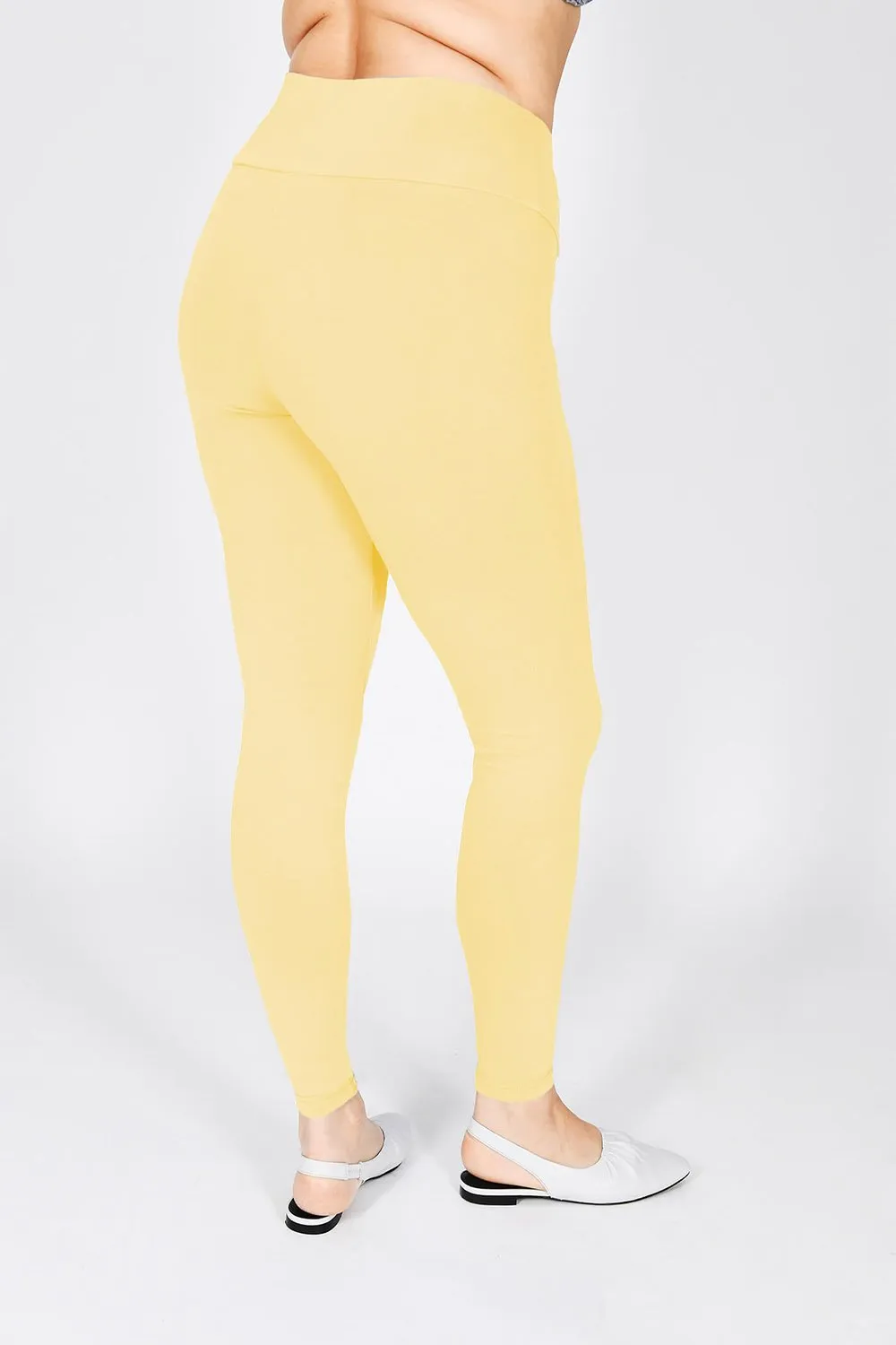 Curve Everyday High Waisted Leggings - Pastel Yellow