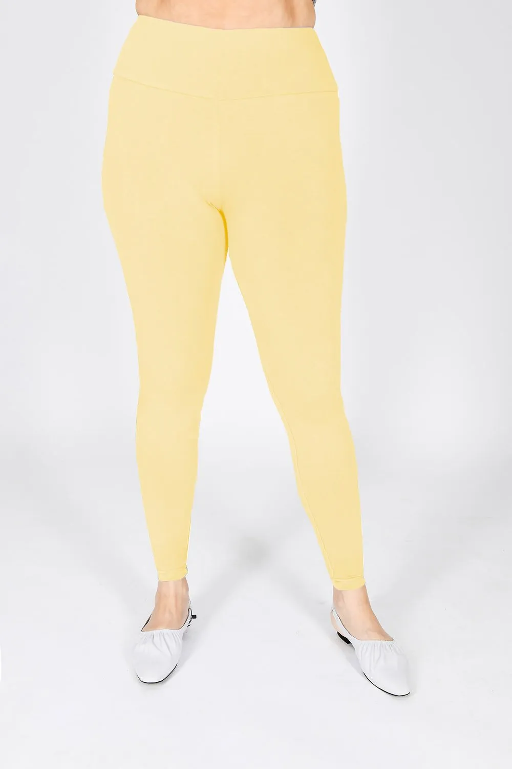 Curve Everyday High Waisted Leggings - Pastel Yellow