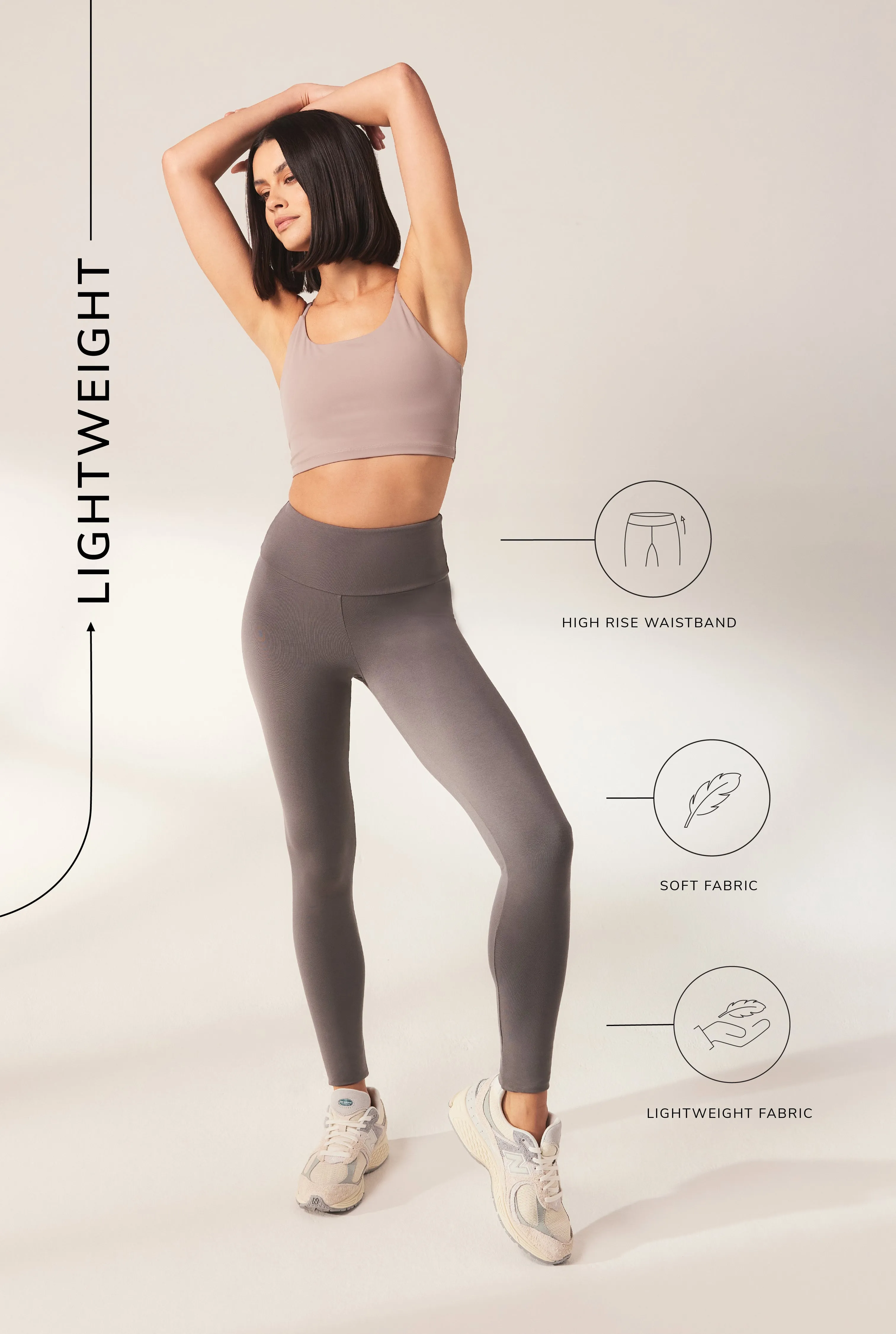 Curve Lightweight Everyday High Waisted Leggings - Slate Green