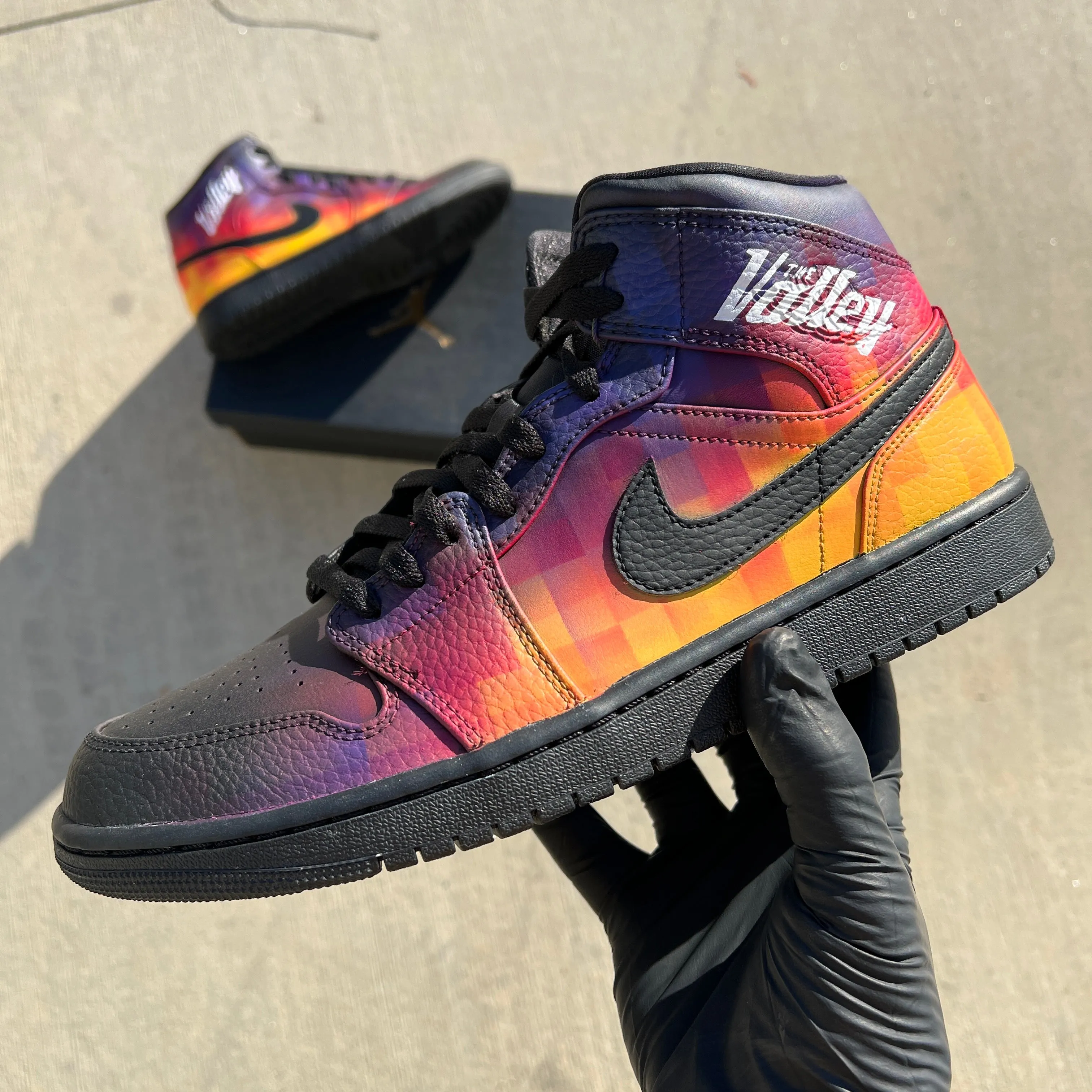 Custom Hand Painted "The Valley" Air Jordan 1 Mid