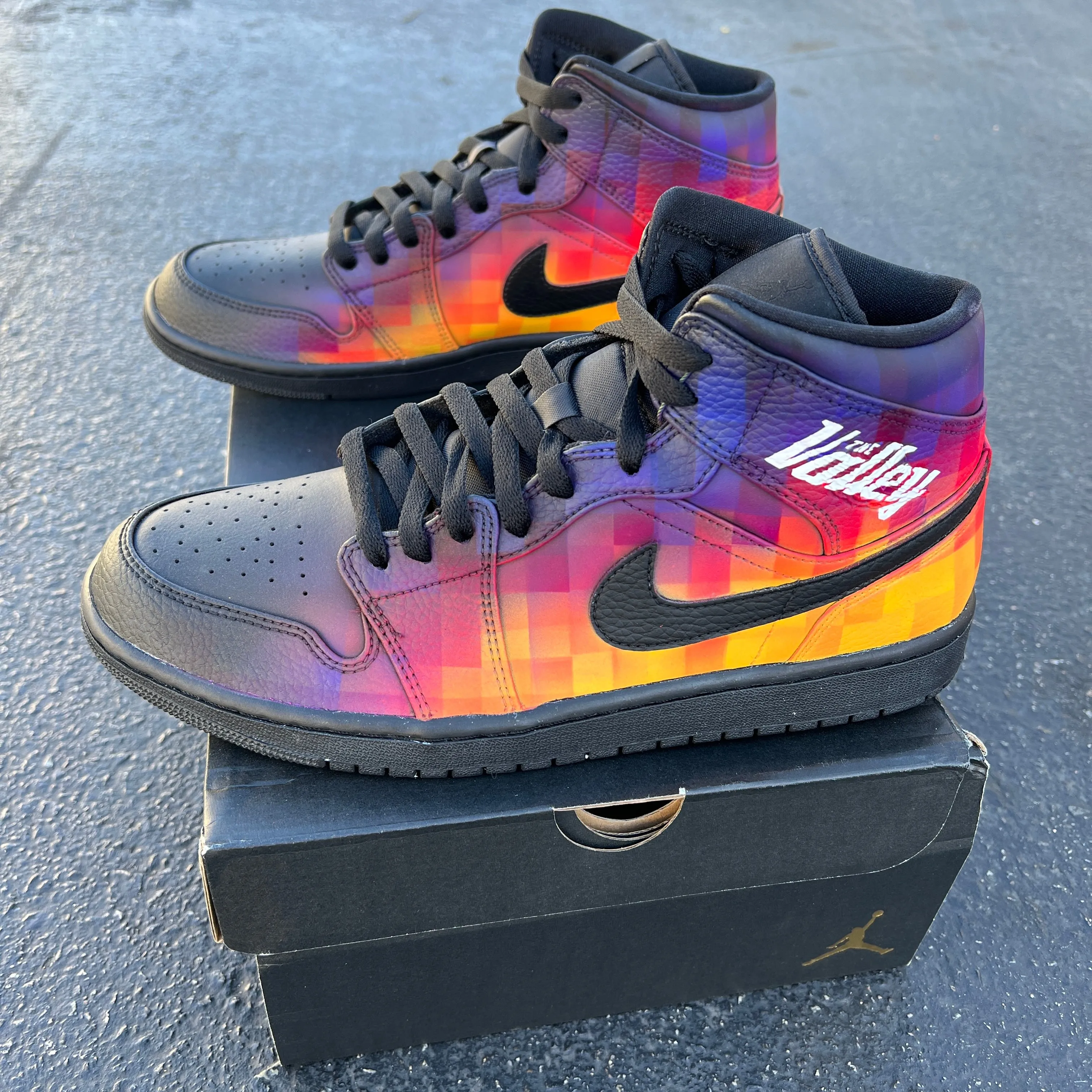 Custom Hand Painted "The Valley" Air Jordan 1 Mid