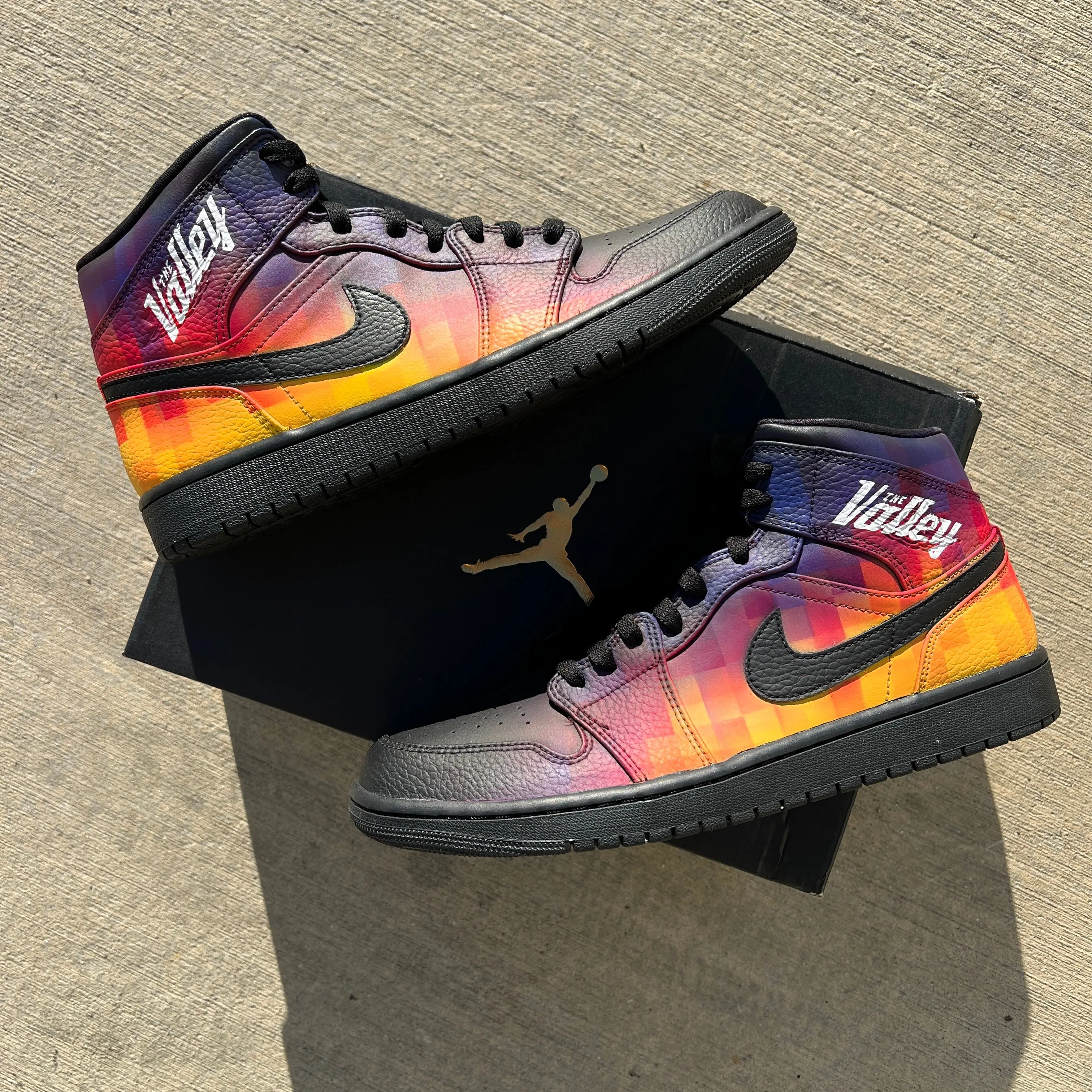 Custom Hand Painted "The Valley" Air Jordan 1 Mid