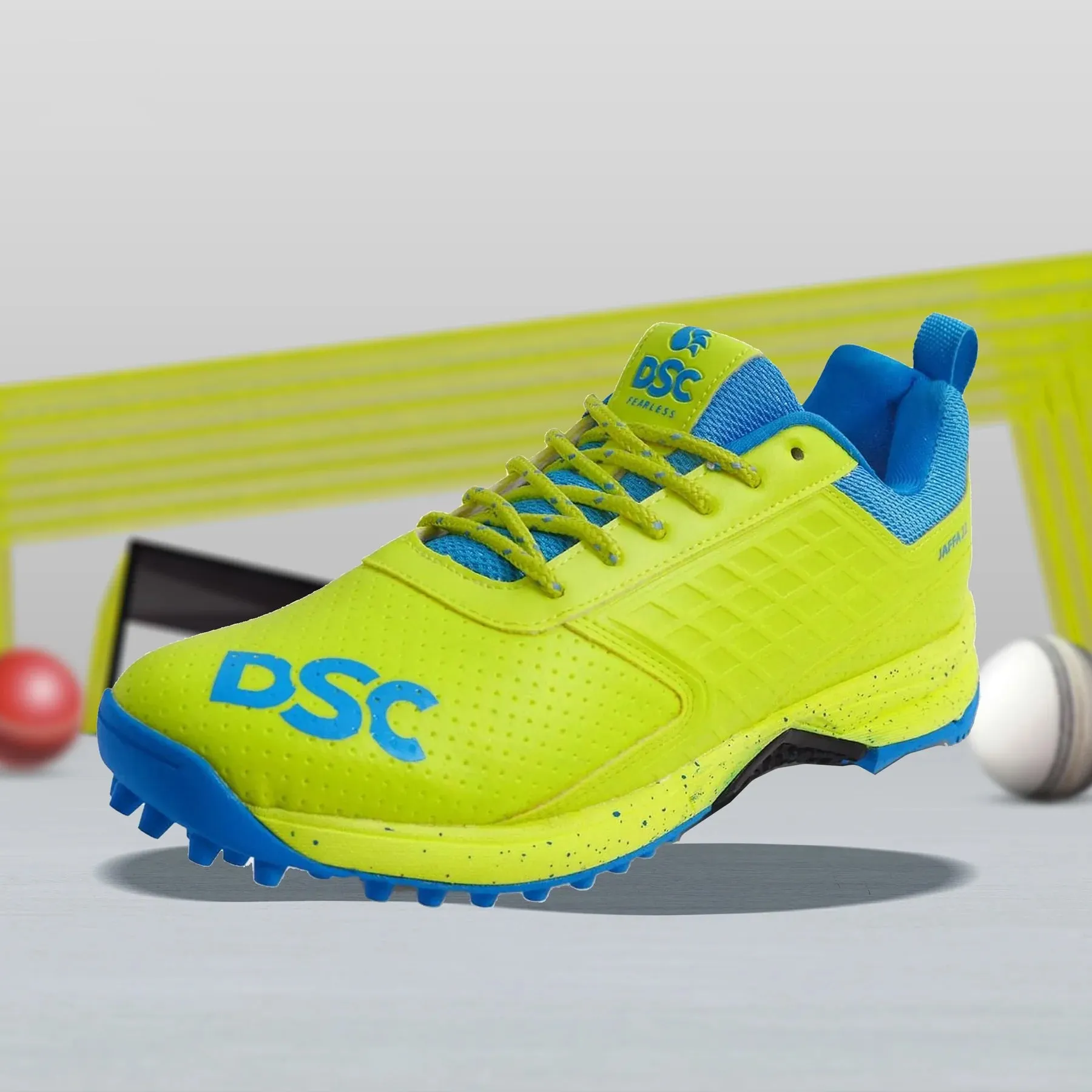 DSC Jaffa 22 Cricket Spike Shoes - Yellow - DOD