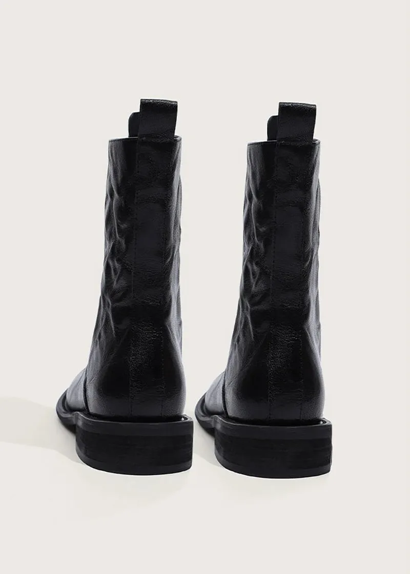 Fiona Front Zip Genuine Leather Boots