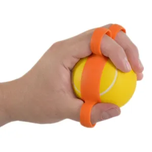 Five-Finger Grip Ball Finger Strength Rehabilitation Training Equipment, Specification: 25 Pound Round (Silicone Sleeve)