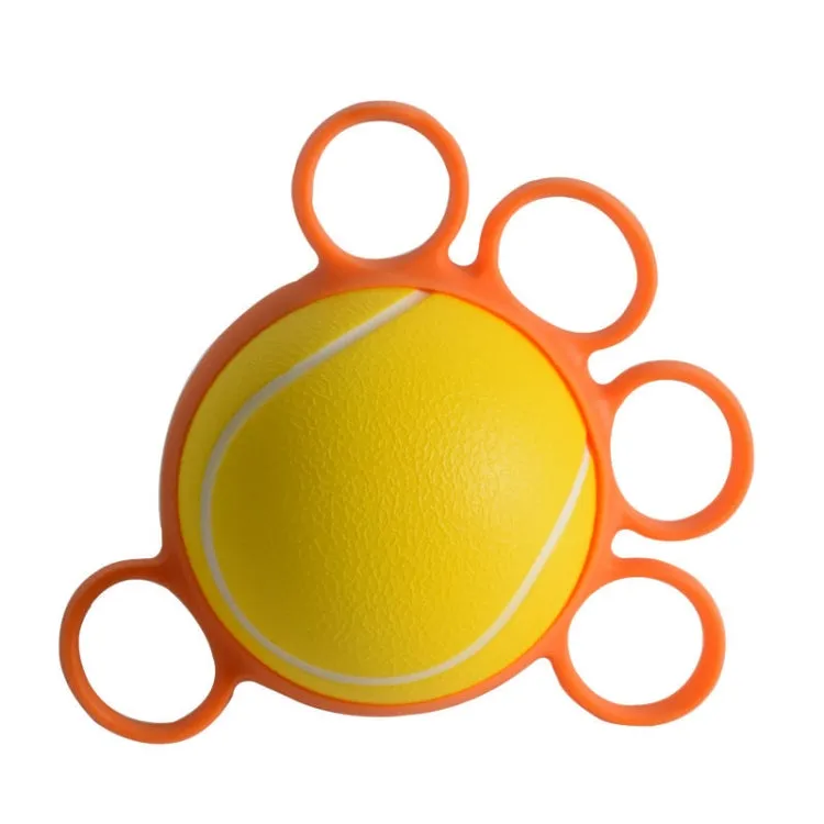 Five-Finger Grip Ball Finger Strength Rehabilitation Training Equipment, Specification: 25 Pound Round (Silicone Sleeve)