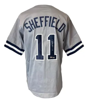 Gary Sheffield New York Signed Gray Baseball Jersey Sports Integrity