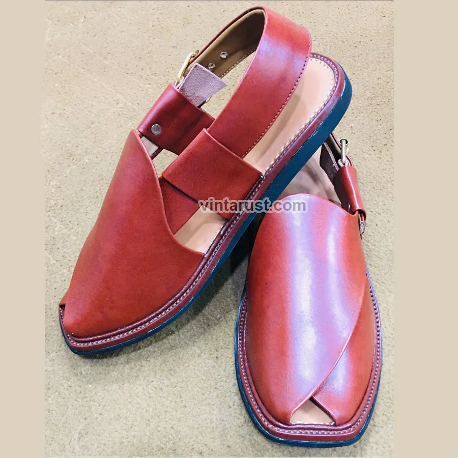 Genuine Leather Handmade Peshawari Slippers Men's Chappal