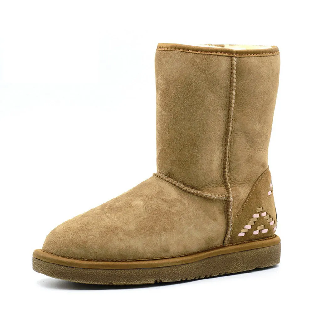 Geometric Medium Ugg Boot - Chestnut