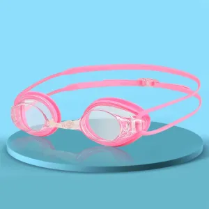 HAIZID Adult Competition Training Transparent Myopia Swimming Goggles, Color: 580AF Pink