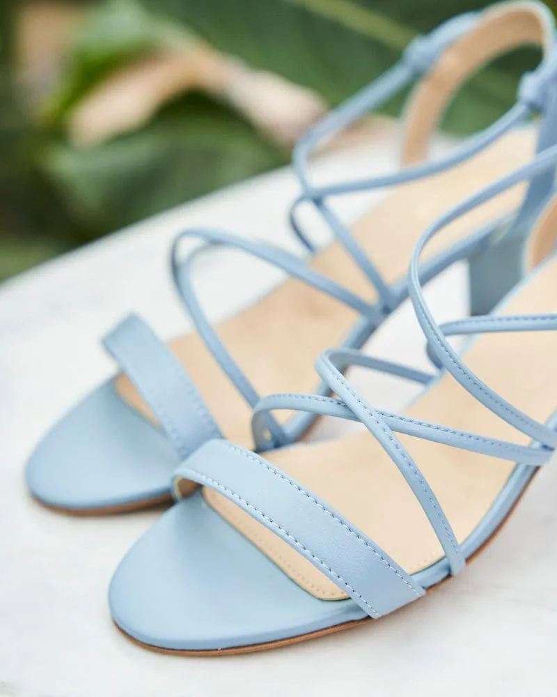 Hawthorn Vegan Apple Leather Heeled Sandals | Celestial