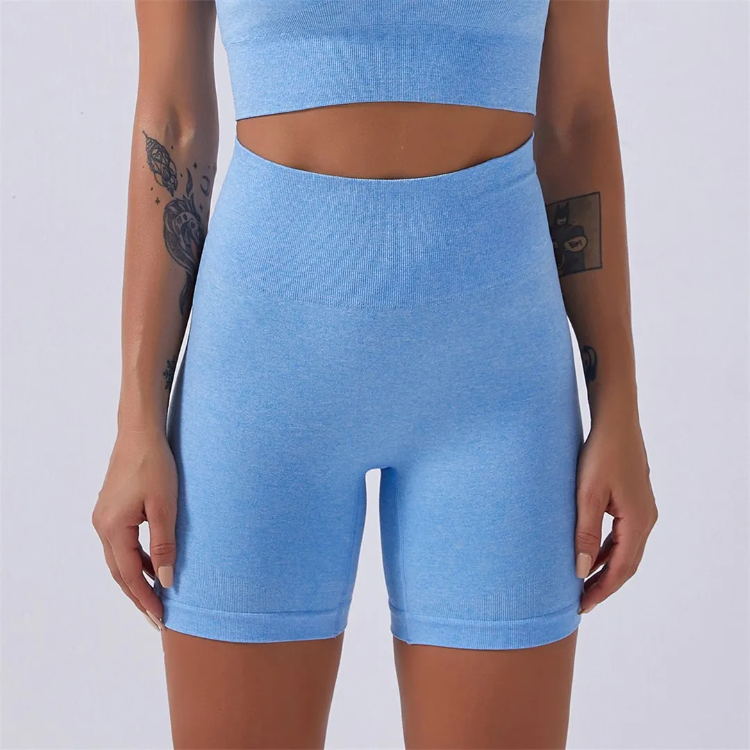 High Waist Women Seamless Gym Short Jogging Running Shorts Push Up Gym Compression Sports Shorts Yoga clothing For Women A012S