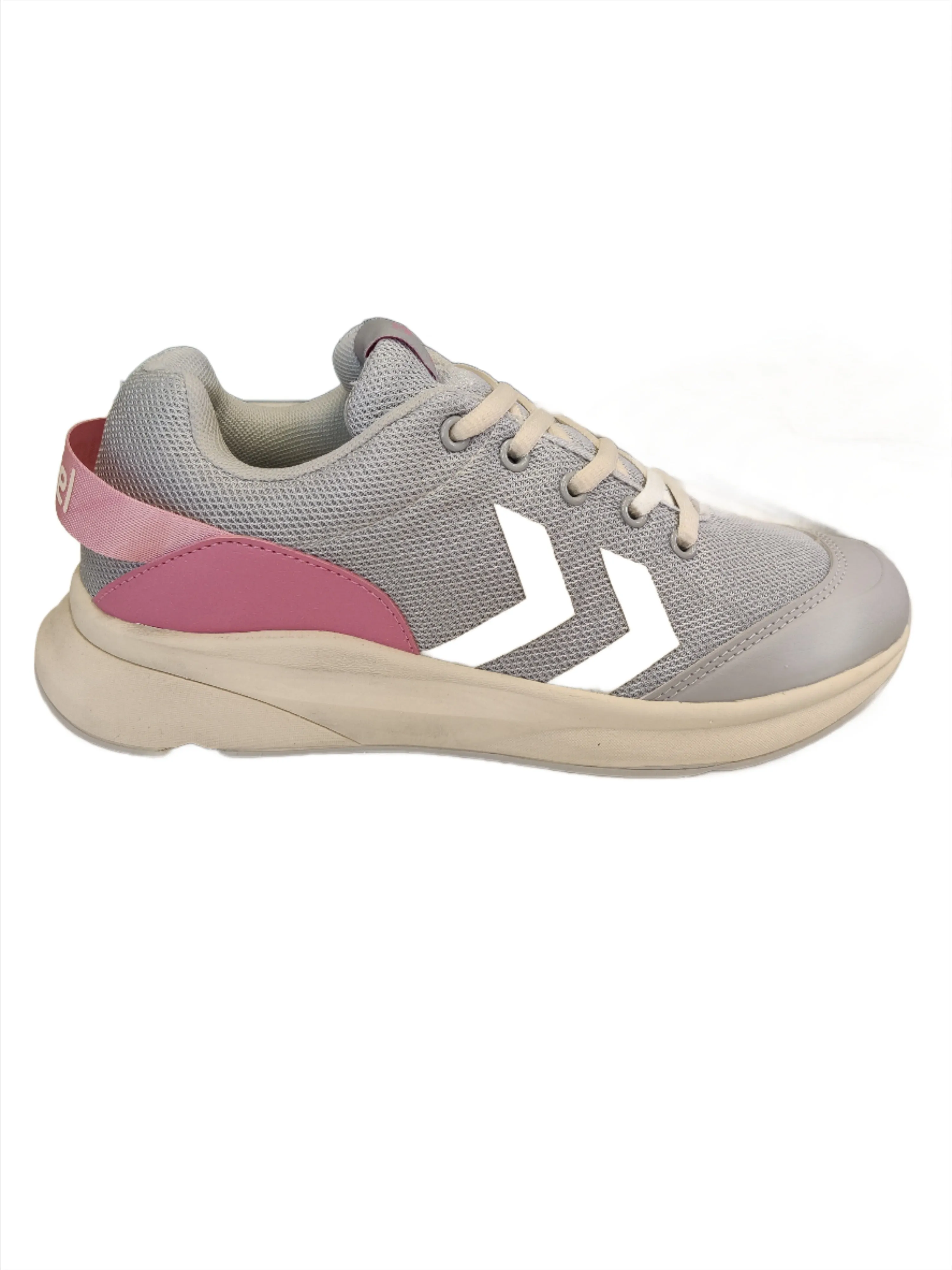 Hummel Reach 250 Lace Girls Grey Pink Trainer