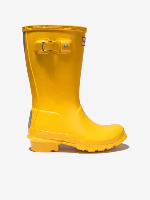 Hunter Kids Original Gloss Wellington Boots in Yellow