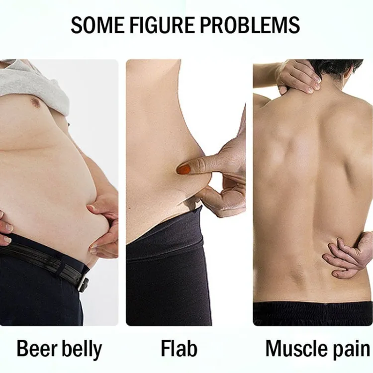 Intelligent EMS Fitness Belt Lazy Fat Dumping Belt Indoor Massage Training Abdominal Fitness Machine(Black)