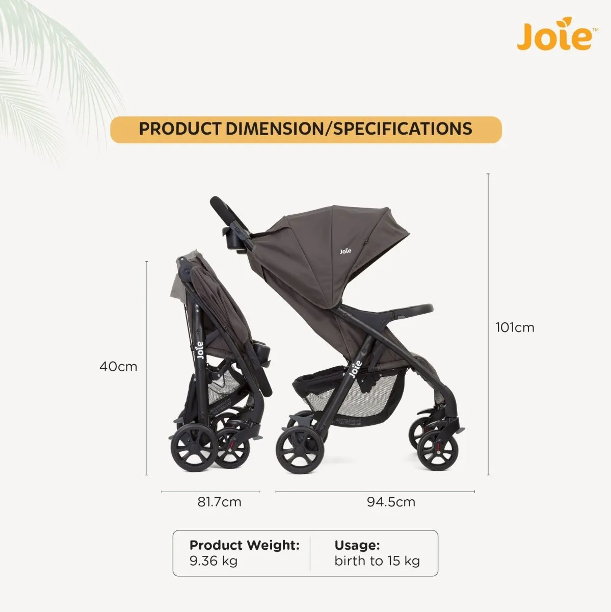 Joie Muze Lx Ts W/ Juva Travel System- Dark Pewter