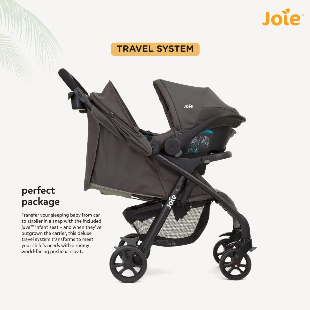 Joie Muze Lx Ts W/ Juva Travel System- Dark Pewter