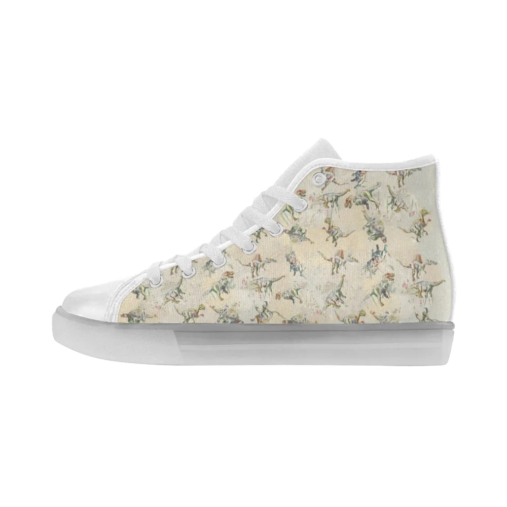 Jurassic Blossom High Top Mens L LED Light Up Canvas Shoes