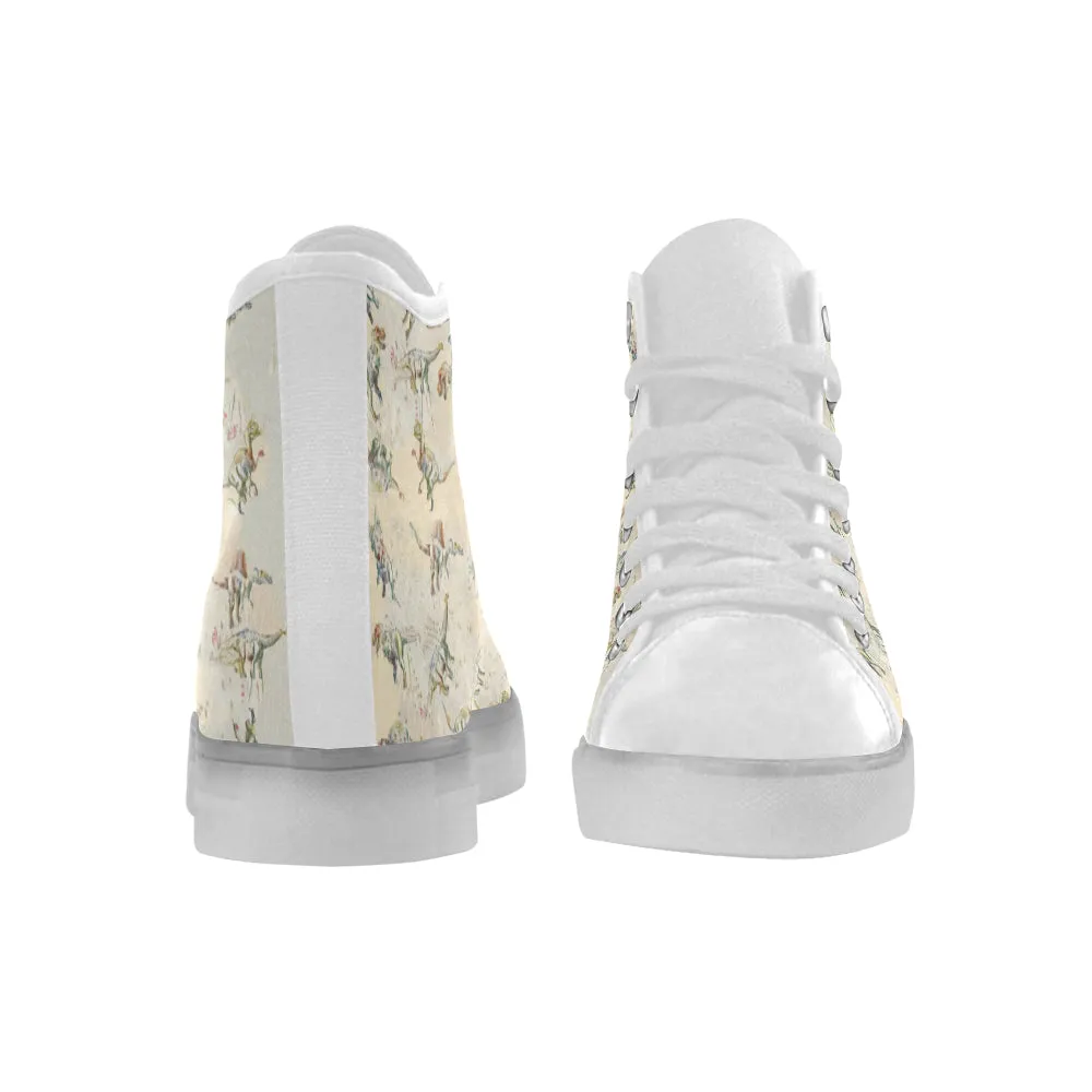 Jurassic Blossom High Top Mens L LED Light Up Canvas Shoes