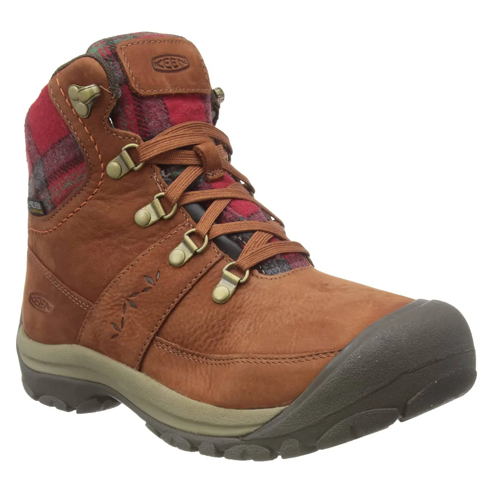 Keen Womens Boots Kaci III Winter Mid Casual Lace-Up Outdoor Leather Textile - UK 7