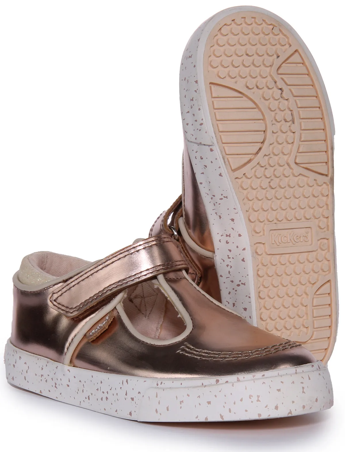 Kickers Tovni T Pat In Gold in Infants UK Size 5 - 12