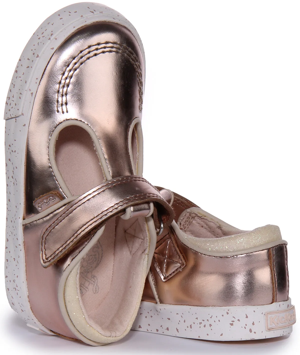 Kickers Tovni T Pat In Gold in Infants UK Size 5 - 12