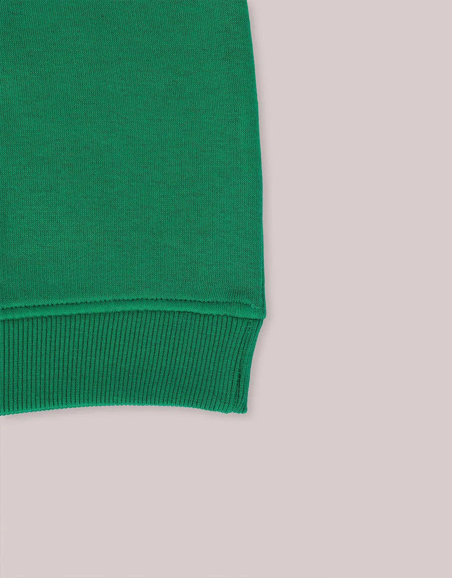 Kid's Canterbury Fleece Embroidered Sweat Shirt-Green