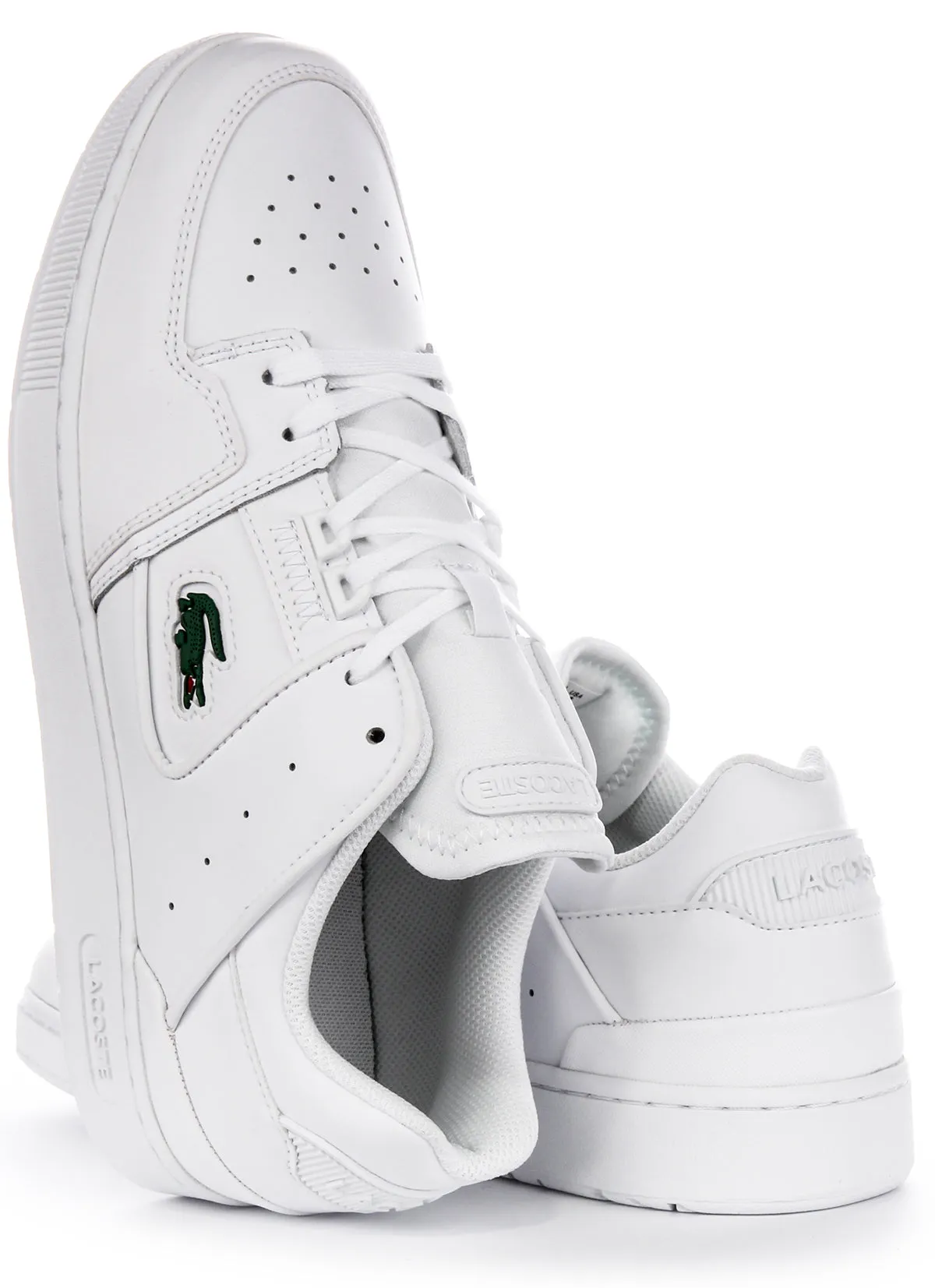 Lacoste Court Cage In White For Men